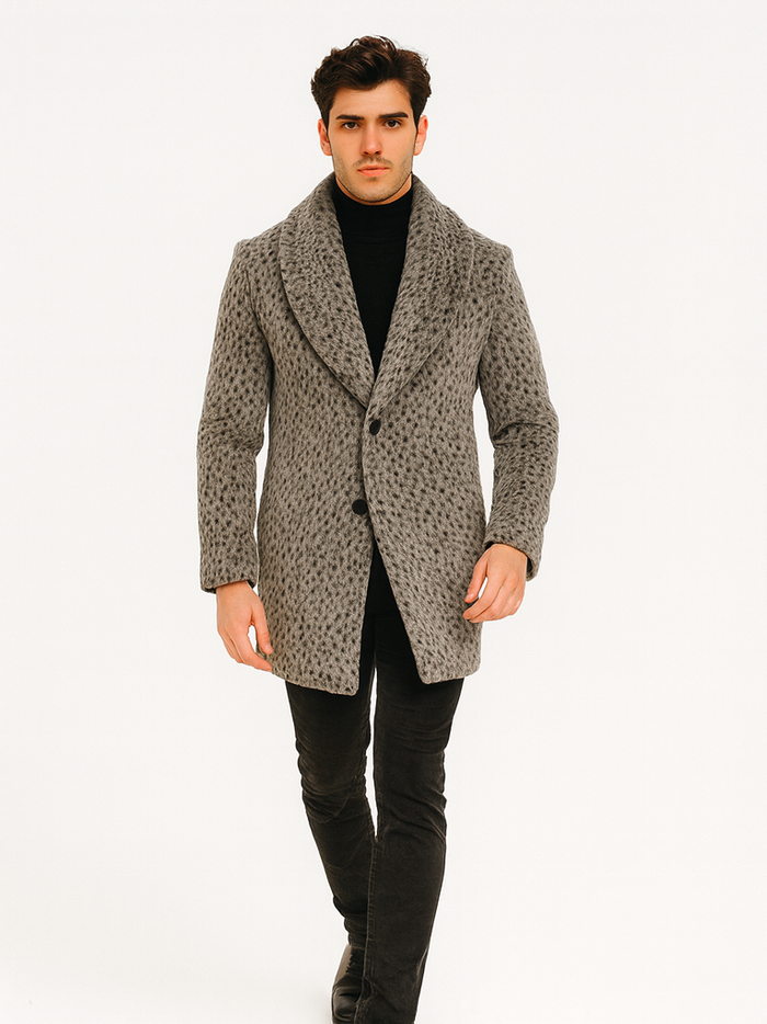 1920s Gangster Pimp Coat - Full Length Leopard Faux Fur Vintage Overcoat by USA Men's Outlet