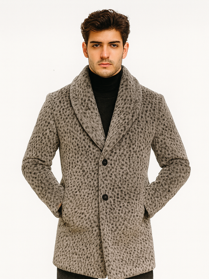 1920s Gangster Pimp Coat - Full Length Leopard Faux Fur Vintage Overcoat by USA Men's Outlet