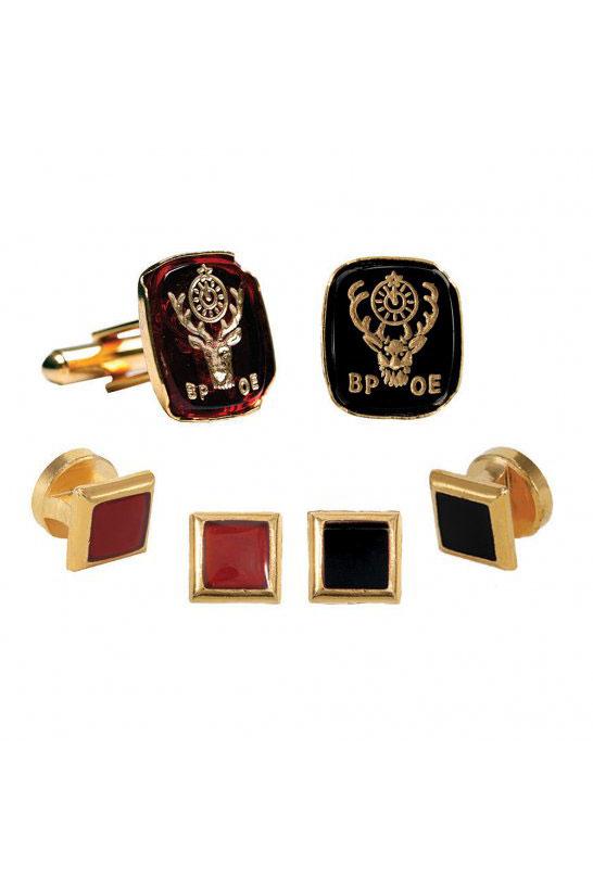 Elks Insignia Studs and Cufflinks Set by Pioneerin