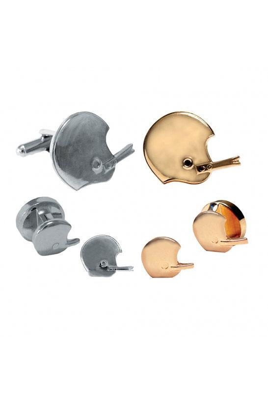 Football Helmet Studs and Cufflinks Set by Pioneerin