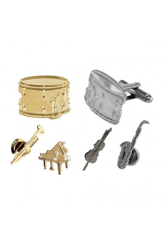 Musical Instruments Studs and Cufflinks Set by Pioneerin