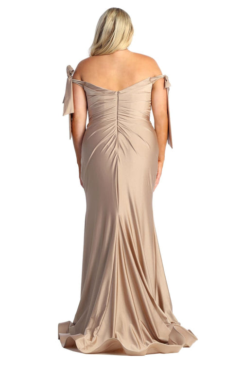 Plus Size Long Evening Gown Maxi Formal Dress for Women