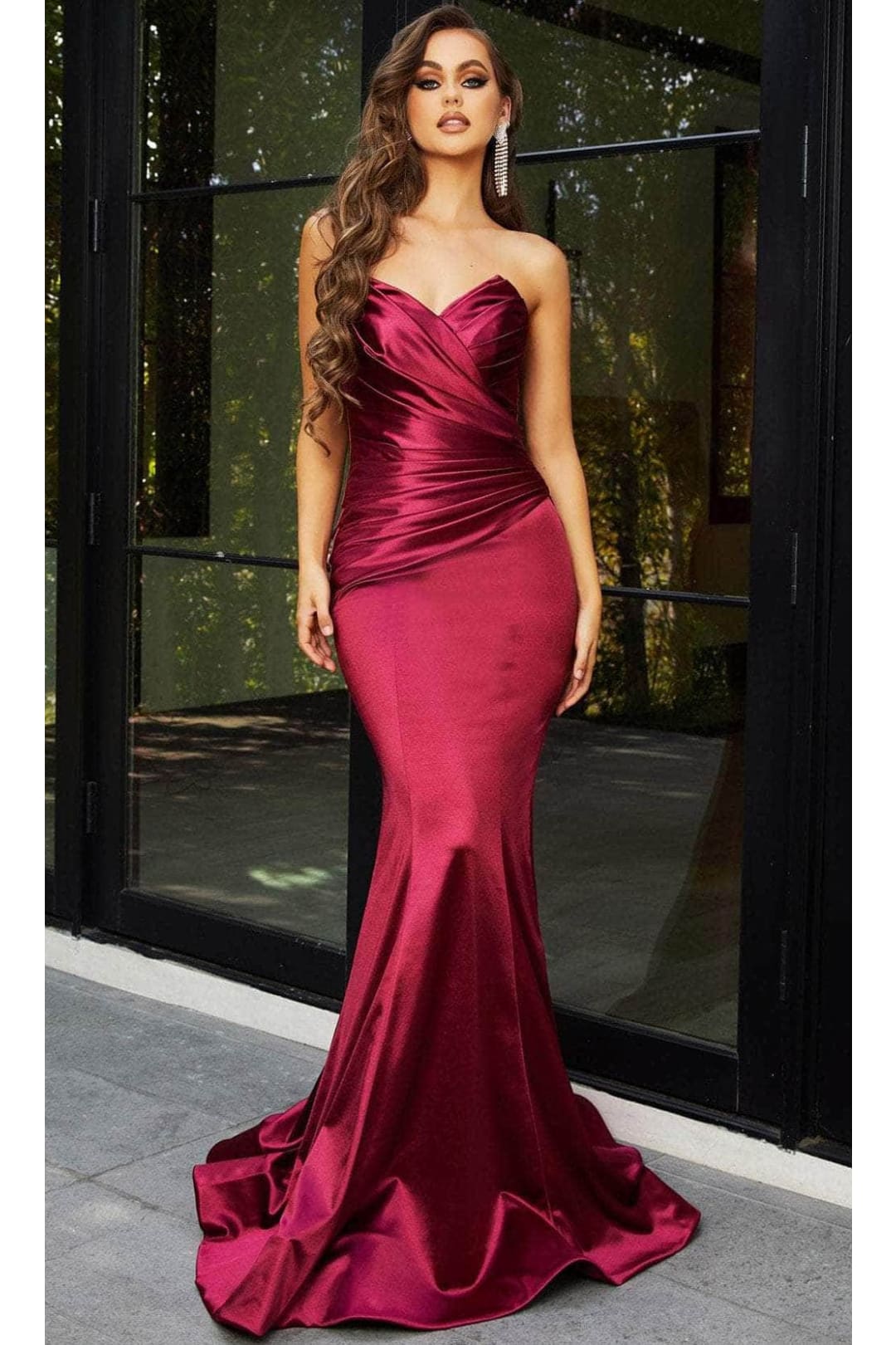 Portia and Scarlett PS21279 -long- Mermaid Prom Dress with Pleat-Ornate Detail
