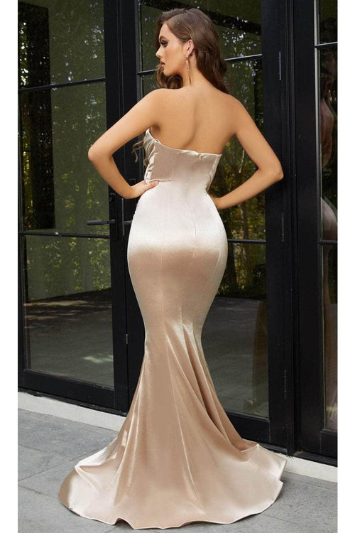 Portia and Scarlett PS21279 -long- Mermaid Prom Dress with Pleat-Ornate Detail