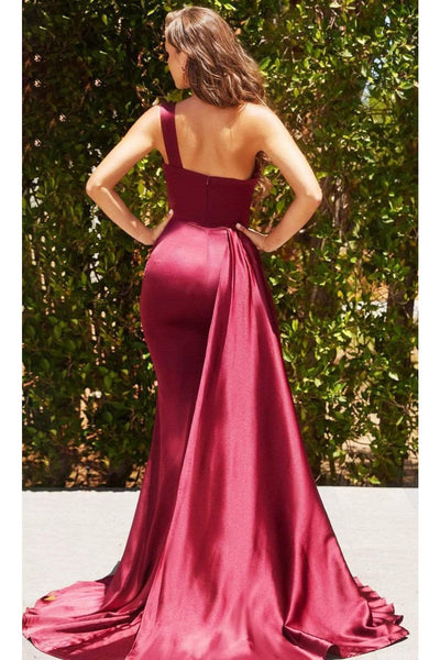 Portia and Scarlett PS22276 -long- One Shoulder Ruched Dress with Elegant Embellishments