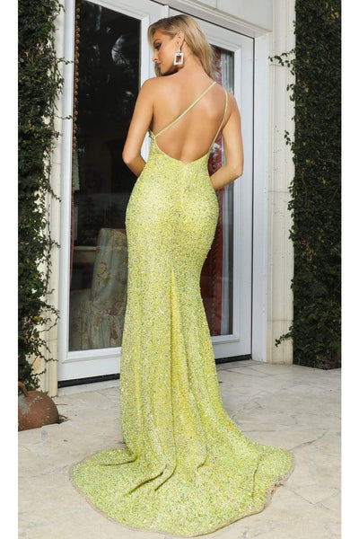 Portia and Scarlett PS22441C -long- Asymmetrical Sequin Gown for a Modern Twist