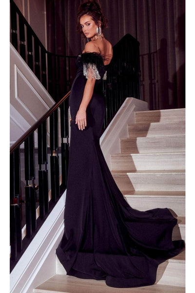 Portia and Scarlett PS23211 -long- Plus Size Prom Gown with Elegant Off Shoulder Embellishments