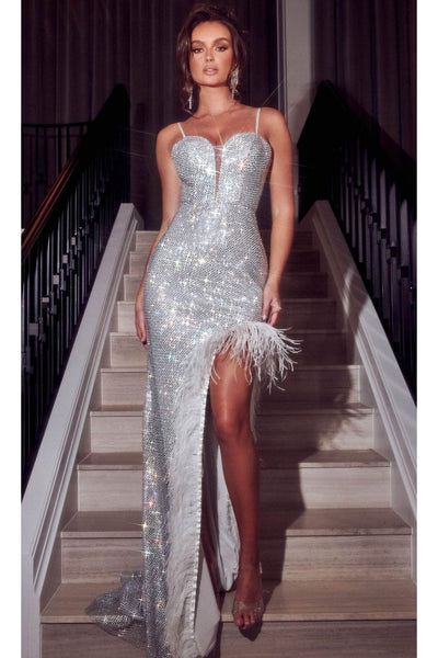 Portia and Scarlett PS23233 -long- Evening Gown with a Beaded Sweetheart Neckline