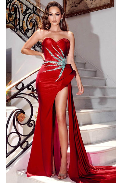 Portia and Scarlett PS23646 -long-  Sweetheart Prom Gown with High Slit