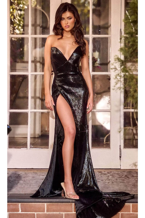 Portia and Scarlett PS23824 -long- Mermaid Prom Dress with Sequins