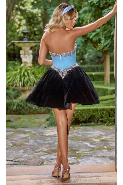 Portia and Scarlett PS24014 -short- A-Line Cocktail Dress with Beaded Trim