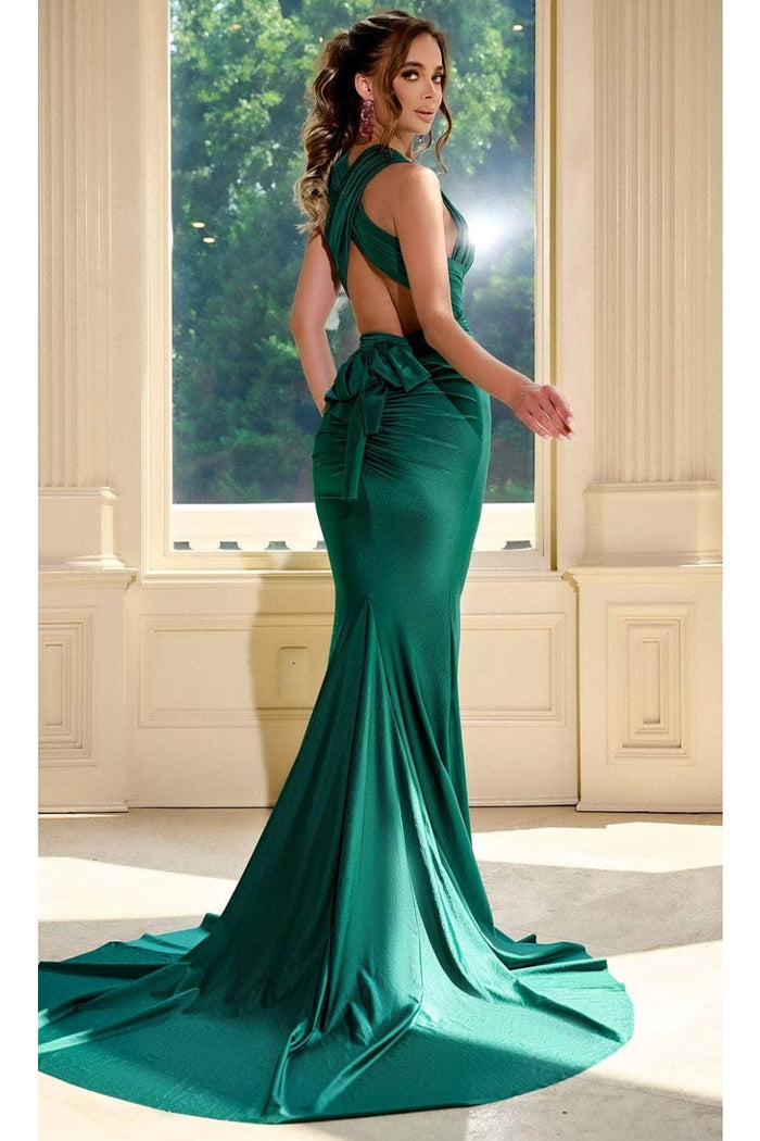 Portia and Scarlett PS24053X - long-Sleeveless Ruched Prom Dress