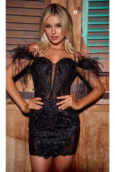 Portia and Scarlett PS24200 -short- Embellished Sheath Dress Perfect for Homecoming