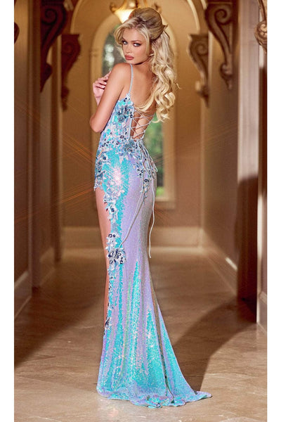 Portia and Scarlett PS24221 -long- Floral Embroidered Prom Dress