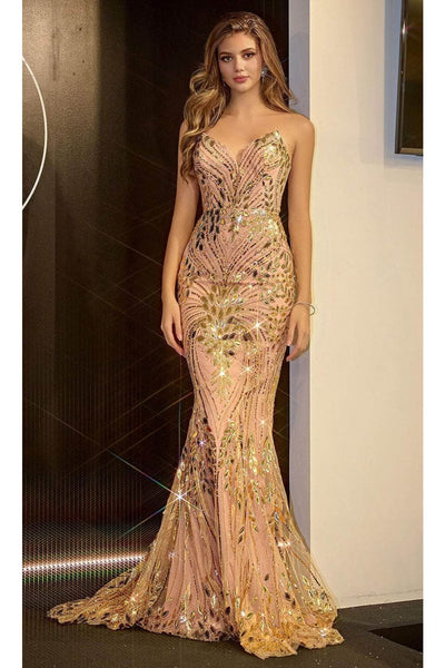 Portia and Scarlett PS24315 - Strapless Mermaid Prom Dress for a Flattering Silhouette