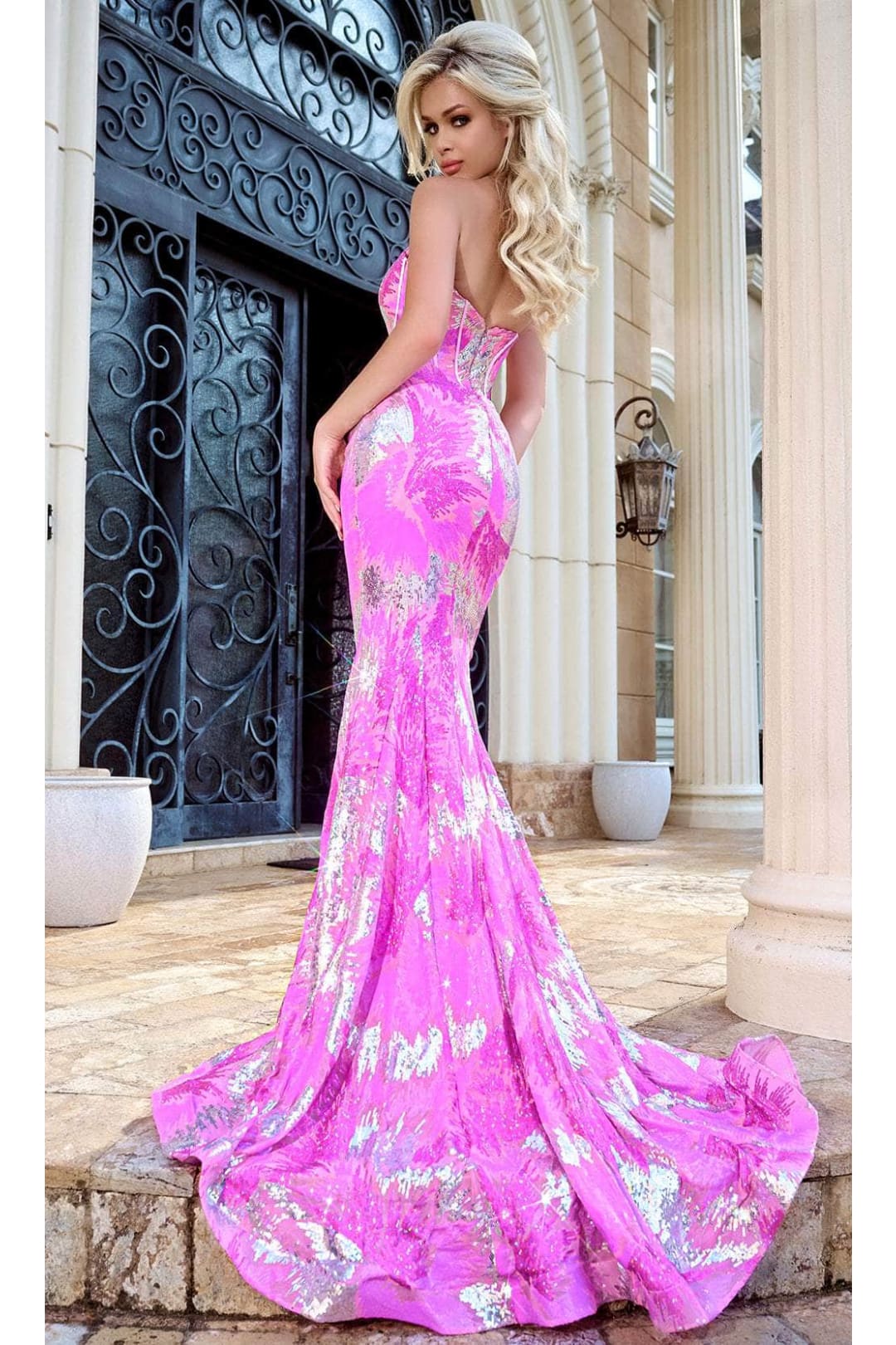 Portia and Scarlett PS24317 - long-Mermaid Prom Gown with Plunging Sweetheart Neckline