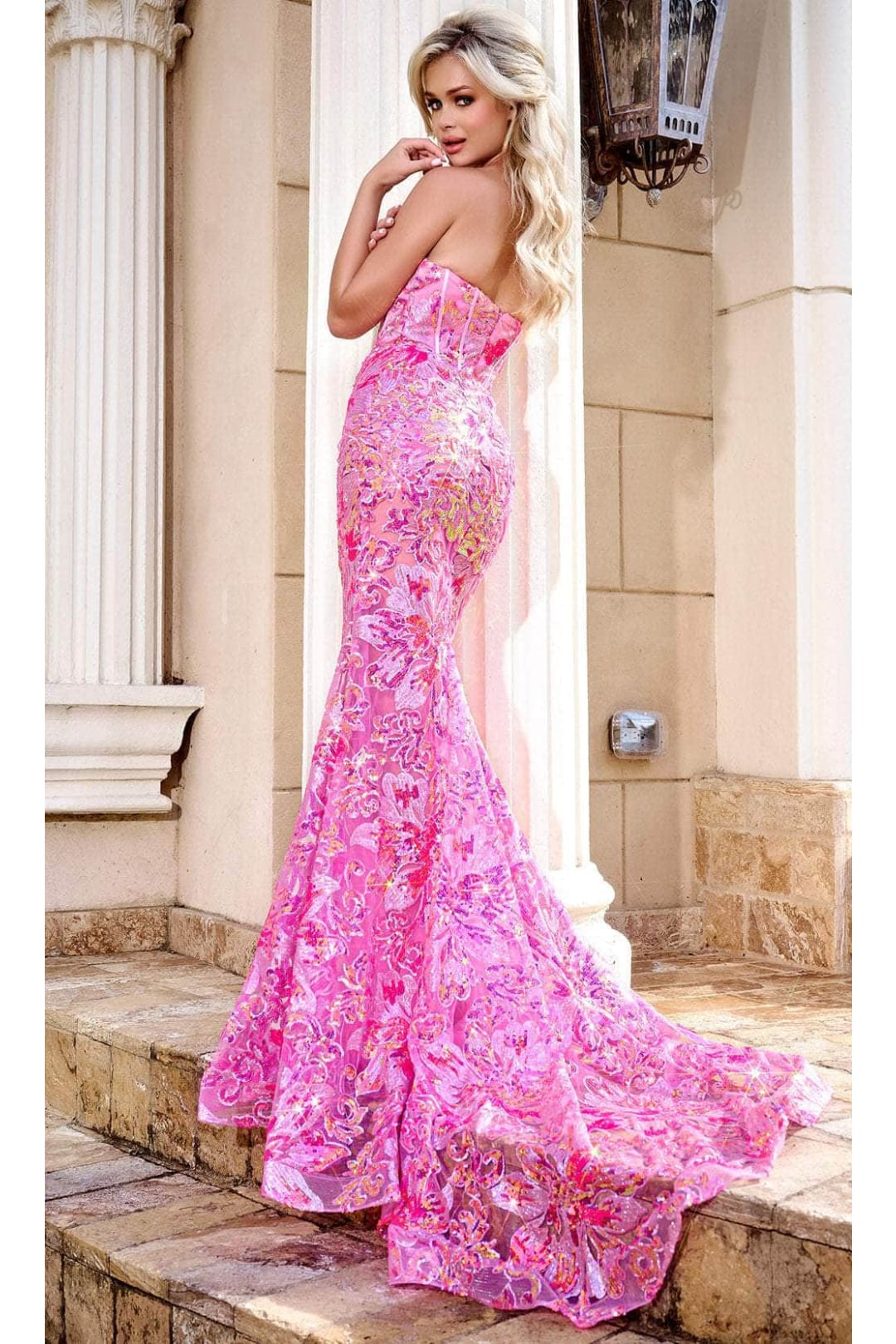 Portia and Scarlett PS24347 - long-Mermaid Prom Gown with Sequin Embellishments