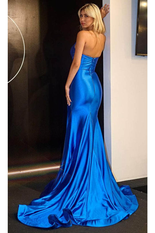 Portia and Scarlett PS24404X -long- Mermaid Prom Gown with Deep V-Neck