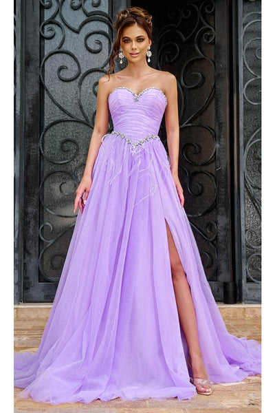 Portia and Scarlett PS24632 -long- Strapless Prom Gown with Beaded Trim
