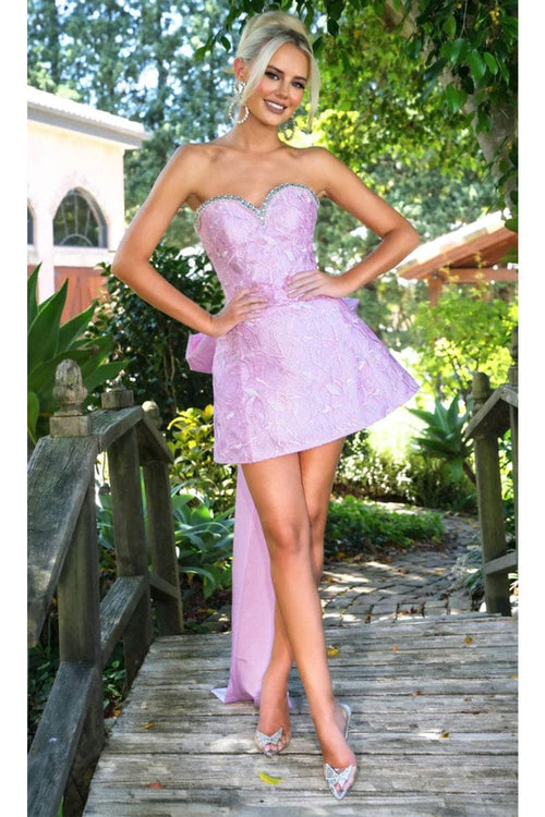 Portia and Scarlett PS24665 -short- Sweetheart Cocktail Dress with Bow Back