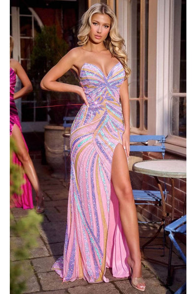 Portia and Scarlett PS24814 - long-Multicolor Beaded Prom Gown with Sweetheart Neckline