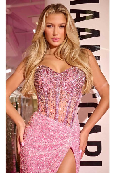 Portia and Scarlett PS24850C -long- Strapless Corset Evening Gown