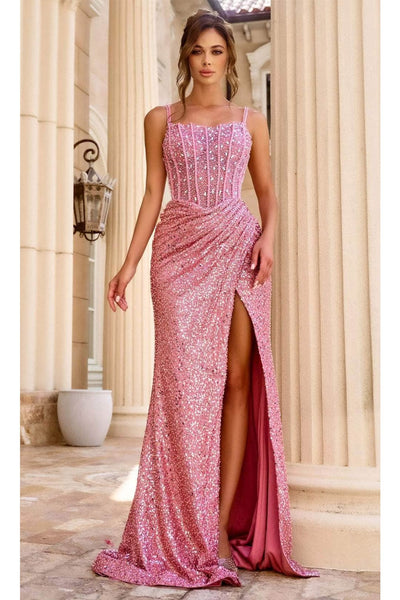 Portia and Scarlett PS24943 - long- Draped Skirt Prom Dress