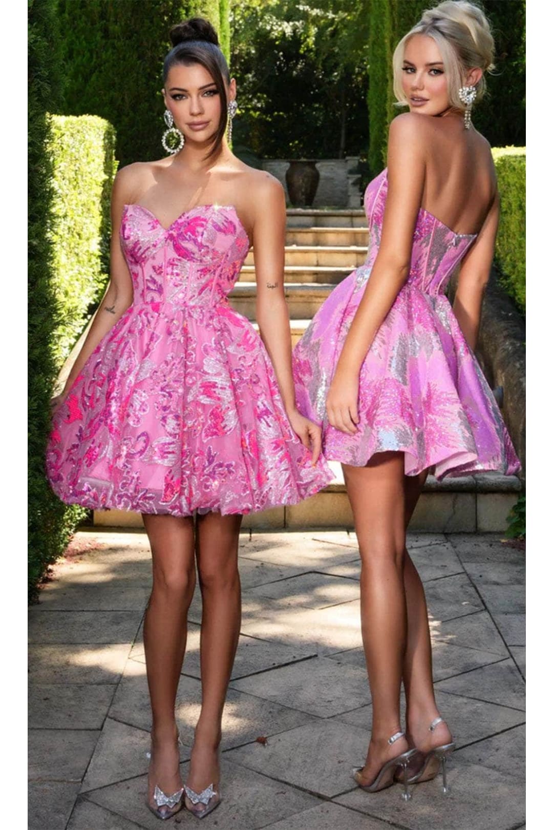 Portia and Scarlett PS25144 -short-A-Line Cocktail Dress with Corset Bodice