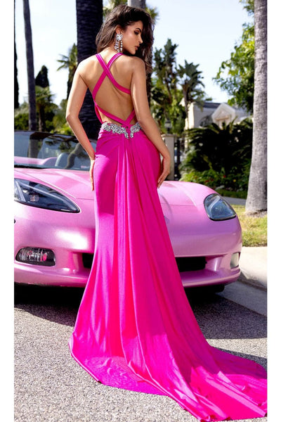 Portia and Scarlett PS25223 - Crisscross Back Prom Dress