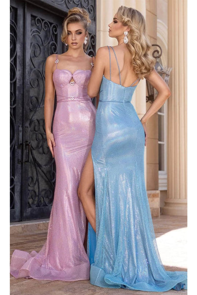 Portia and Scarlett PS25227 - Sweetheart Heart-Shaped Brooch Prom Gown