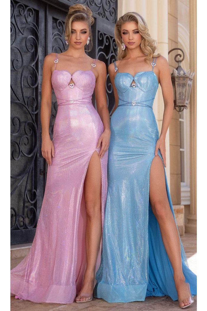 Portia and Scarlett PS25227 - Sweetheart Heart-Shaped Brooch Prom Gown