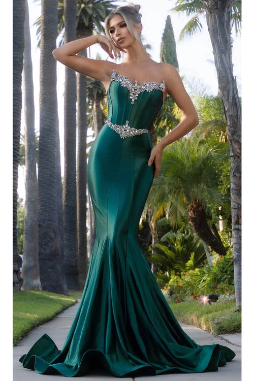 Portia and Scarlett PS25261 Jewel Ornate Long Prom Dress