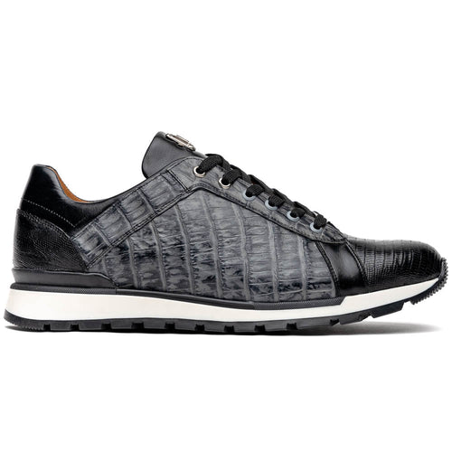 Marco Di Milano Portici Gray/Black Leather Oxford Shoe