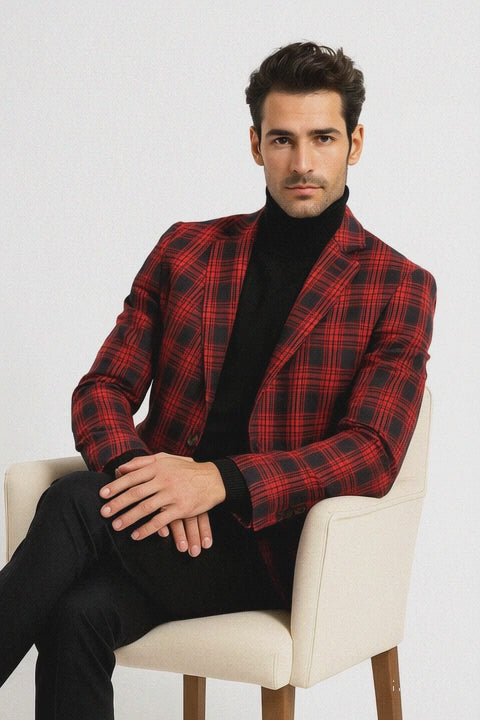 Red Plaid Sport Coat