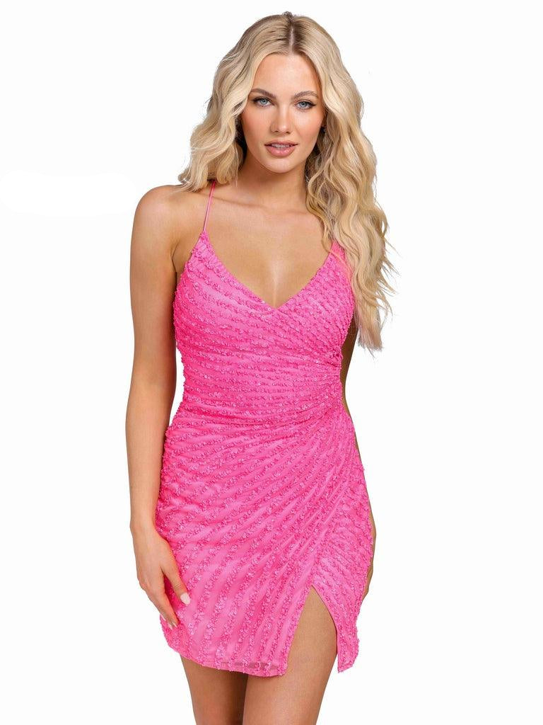 Primavera Couture 3861 - Sequin Beaded Fitted Homecoming Dress