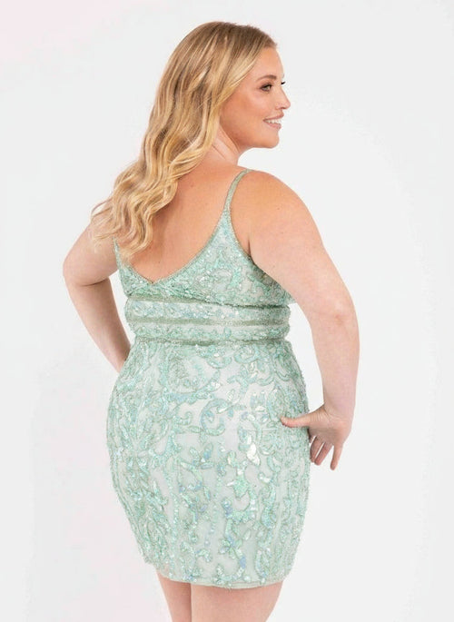 Primavera Couture 3882 - Sequin Beaded Fitted Homecoming Dress