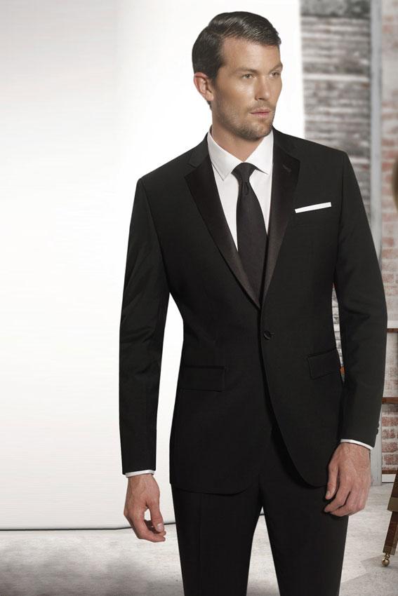 Prive Black 1-Button Notch Tuxedo (2-Piece Set)