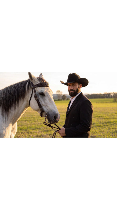 Men's Black Western Suit 2-Piece - Cowboy Suit with Western Yoke & Pearl Snaps