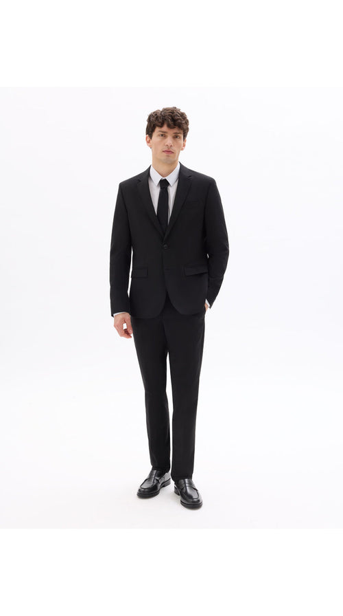 Slim Bi-Stretch Suit Jacket - Black