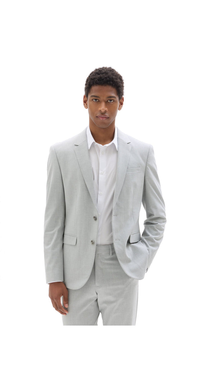 Slim Fit Bi-Stretch Suit Jacket - Light Grey