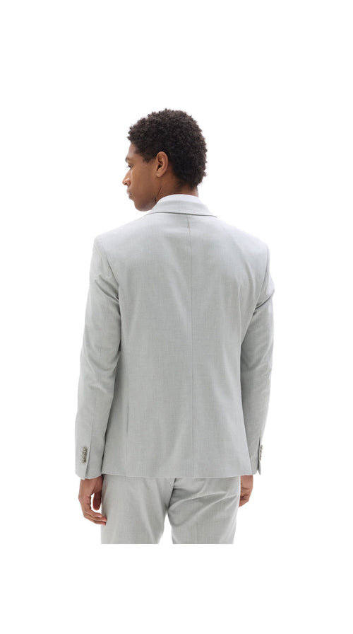 Slim Fit Bi-Stretch Suit Jacket - Light Grey
