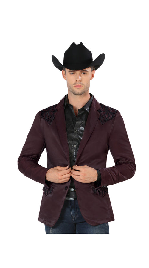 Montero Men's Embroidered Western Blazer – Slim Fit (ID 2178)