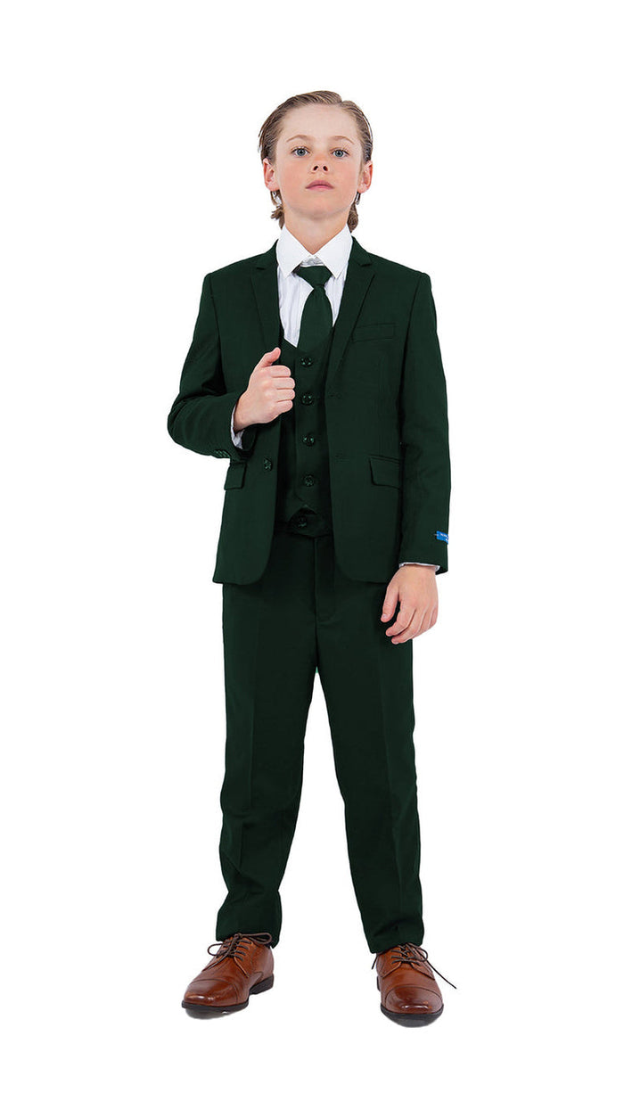 Perry Ellis Boy's 5-Piece Solid Suit - Green