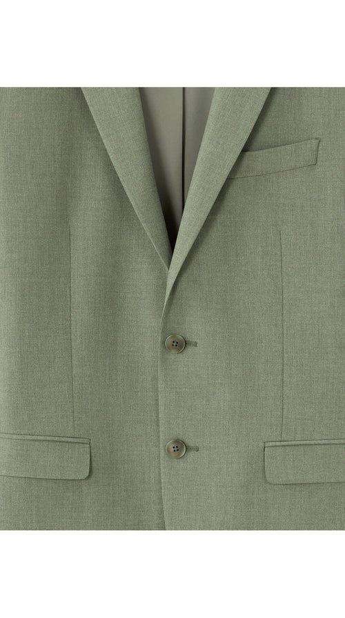 Slim Fit Bi-Stretch Suit Jacket - Light Green