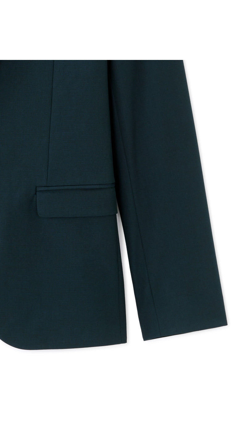 Slim Bi-Stretch Suit Jacket - Dark Green