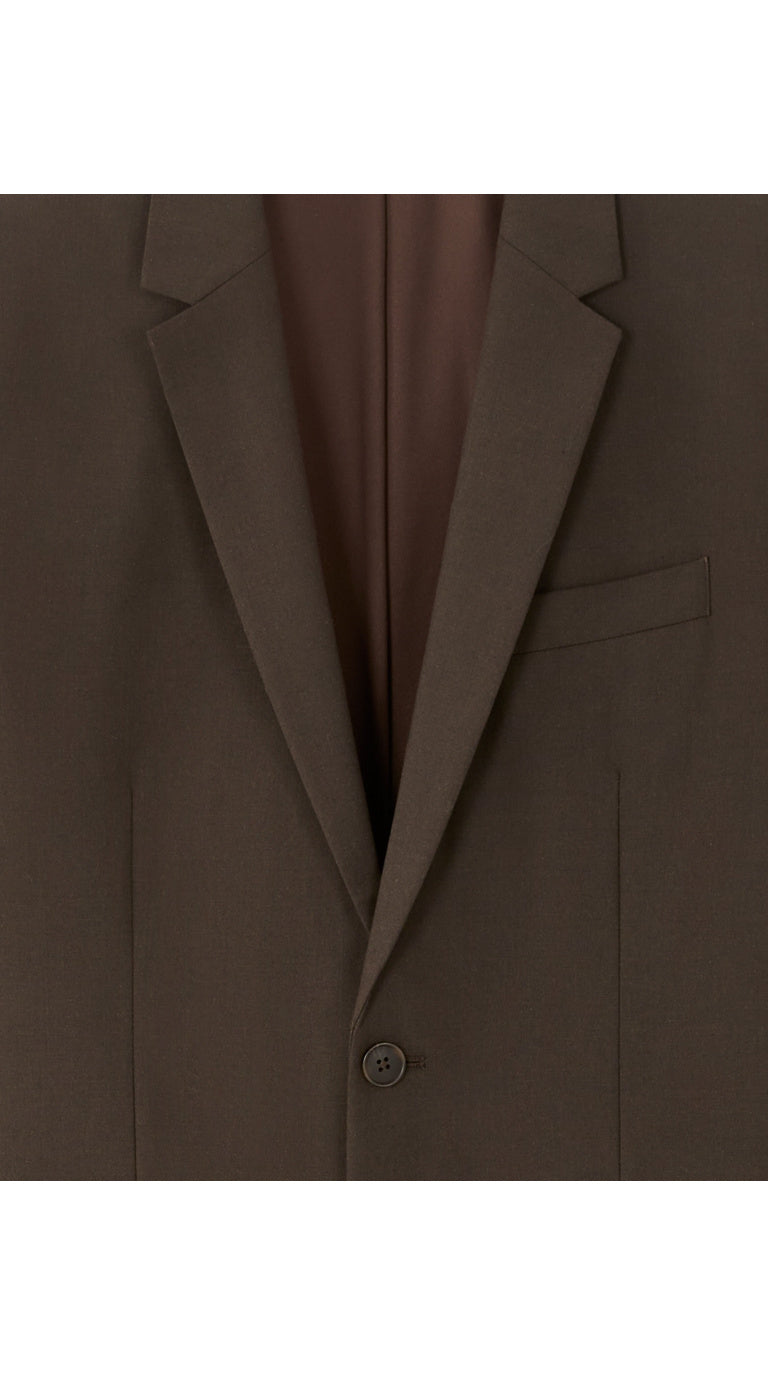 Slim Bi-Stretch Suit Jacket - Brown