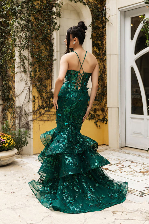 Prom Dress Plunging V-Neck Beaded Formal Gown By Royal Queen RQ8148