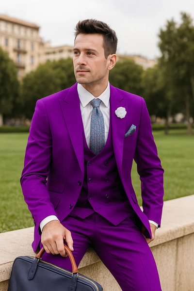 mens-3-piece-purple-suit-peak-lapel-2-button-double-breasted-vest