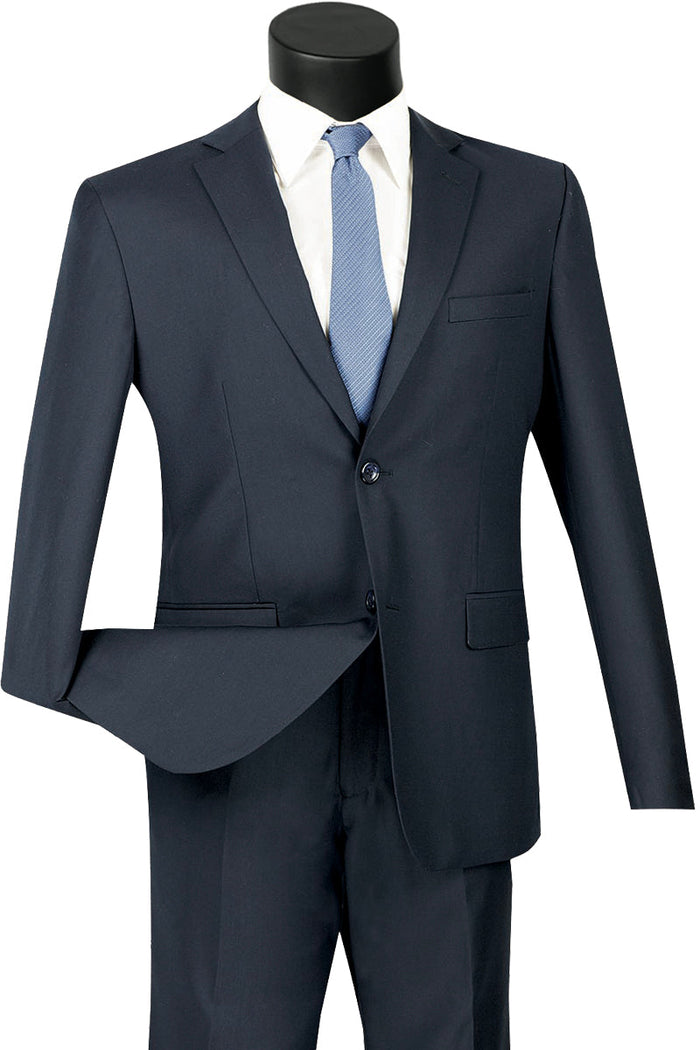 Mens Ultra Slim Fit Wool Feel Suit in Burgundy by Vinci