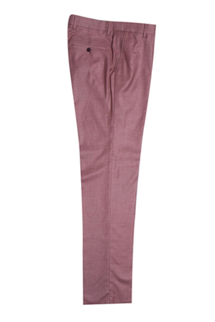 Men's Salmon Pink Peak Lapel One-Button Stacy Adams Sharkskin Suit